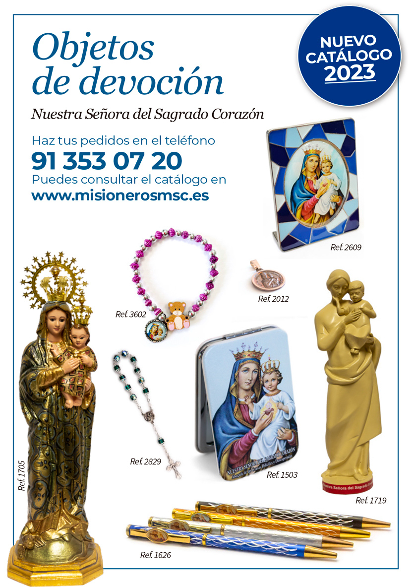 Catálogo de Objetos de devoción Nuestra Señora del Sagrado Corazón. Misioneros MSC