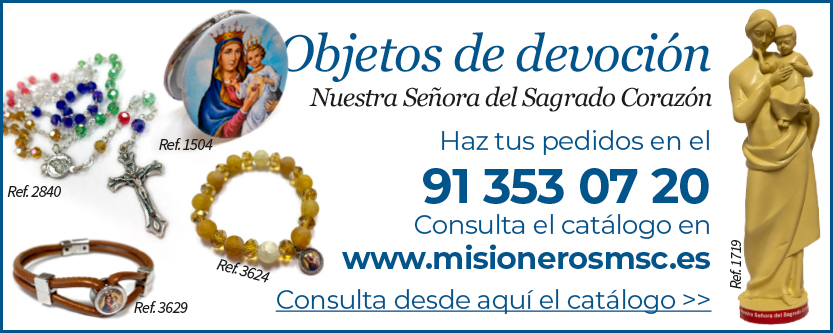 Objetos de devoción. Nuestra Señora del Sagrado Corazón. MSC